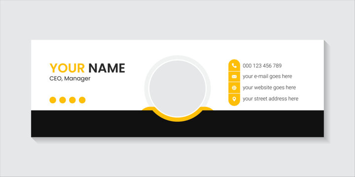 Modern and Minimal Corporate email signature or email footer template