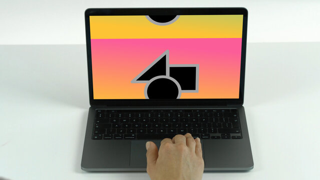 Laptop 43 Scroll Down Double &ndash; Editable Laptop Display Mockup Templates, Modern Screens, Digital Device Presentations for Web, UI, App, Branding and Product Showcase