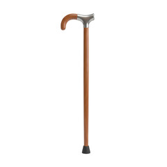 a wooden walking stick, specifically a Derby handle style walking cane. 
