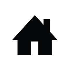 Simple modern house icon for real estate or architecture design