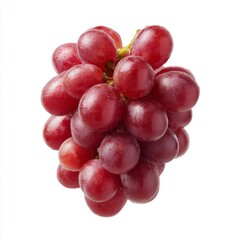 Fototapeta premium Fresh Red Grapes Cluster Isolated on White Background Perfect for Healthy Eating, Smoothies, and Desserts