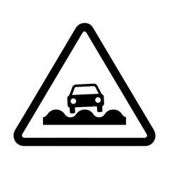 Uneven Road Warning Sign