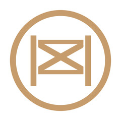 Geometric Farm Gate Icon