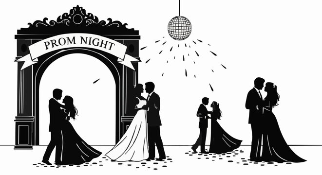 Vector ilustration of prom night 