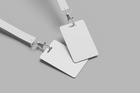  Blank ID Card Mockup with Lanyard