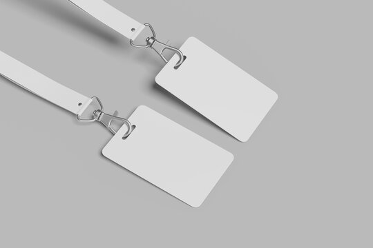  Blank ID Card Mockup with Lanyard
