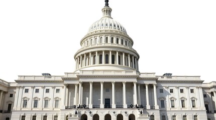 The United States Capitol building stands majestically under a clear sky in Washington D.C.