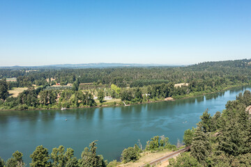 Obraz premium River from aerial view