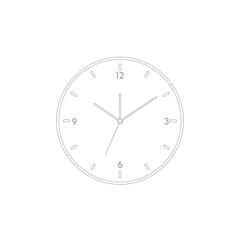 Fototapeta premium Minimalist clock face with hour markers