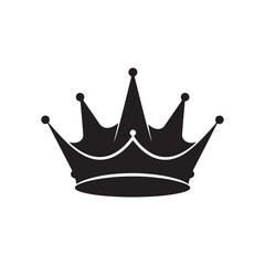 Black Crown silhouette vector illustration