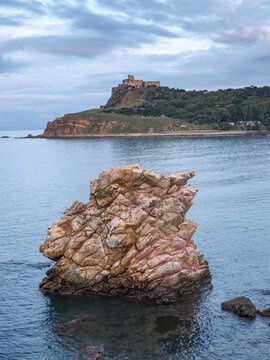 Stone Sentinels: The Unique Cliffs of Tabarka Under a Winter Sky