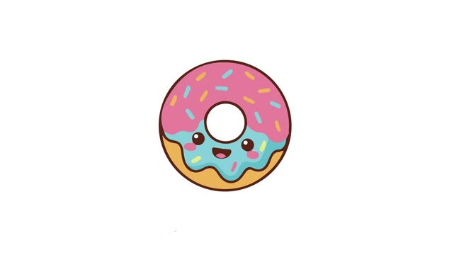 Cute Donut Sweet Vector Illustration