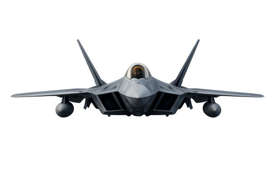 Fighter jet f-22 raptor stealth aircraft flying