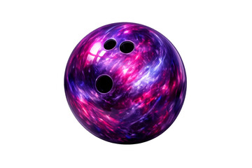 Fototapeta premium Galaxy bowling ball with purple cosmic nebula pattern
