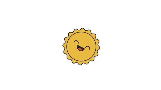 Cute Sun Character Vector Animation