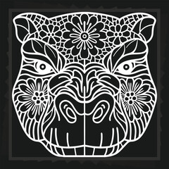 Animal Face Floral Design