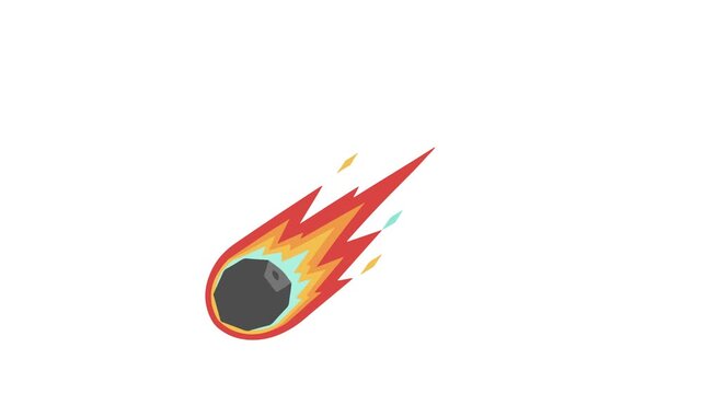 Cute Meteor Space Vector Animation