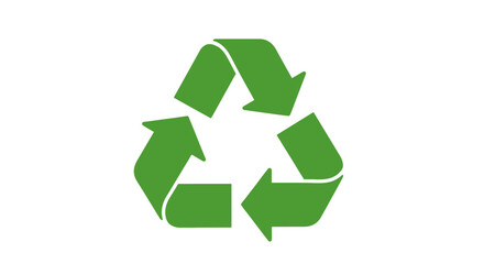 Obraz premium Green recycling symbol graphic representing environmental conservation and sustainability