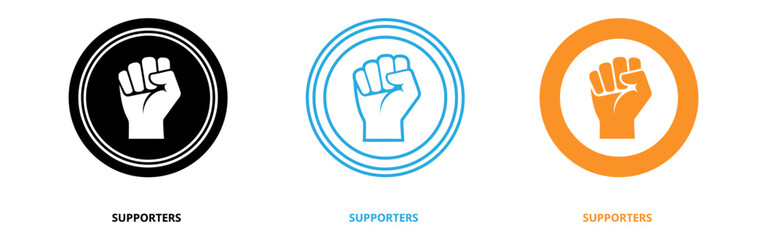 Obraz premium Supporters fist icons