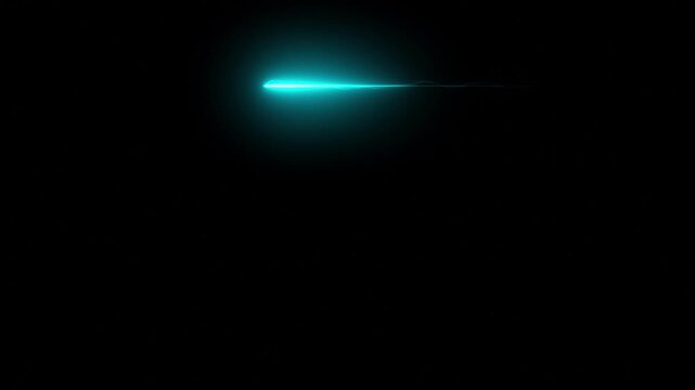 Blue Light Line Rectangle Animation. Glowing Neon Frame Draw with Futuristic Laser Stroke