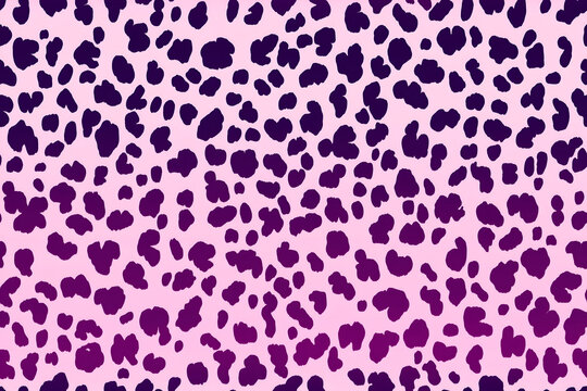 Seamless Pink and Purple Leopard Print Pattern Background