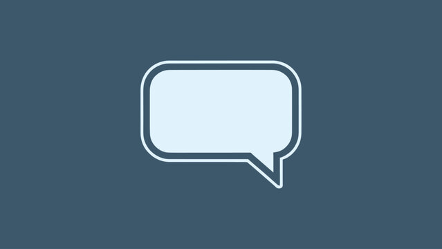 Minimalist Rounded Speech Bubble Chat Icon on White Background Vector Logo Design.