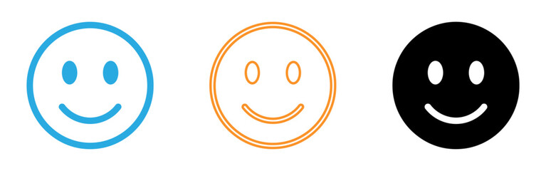 Fototapeta premium Smiley face emoticon variations