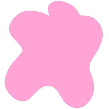 Abstract pink shape, minimalist aesthetic pastel fluid form for modern graphic design