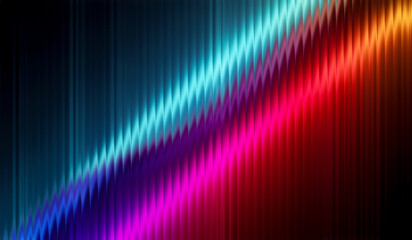 Vibrant Neon Grainy Blue Orange Red Blue Gradient Glass Lines Effect Black Background Futuristic Cool Glow Soft Waves Animation Vertical Lines Ribbed Texture Gradient Lighting Modern © S Clip