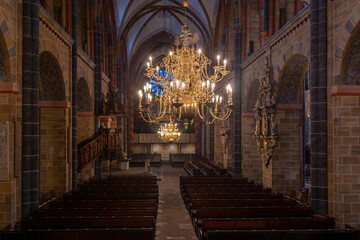 Fototapeta premium Germany Bremen city center iconic building in old town the Dom Cathedral indoor and architectural details