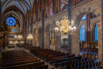 Germany Bremen city center iconic building in old town the Dom Cathedral indoor and architectural details