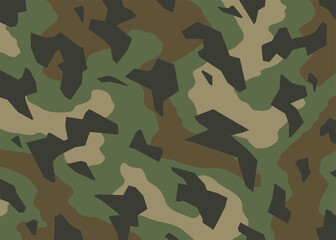 Fototapeta premium Abstract Green camouflage pattern background. Vector illustration art backdrop