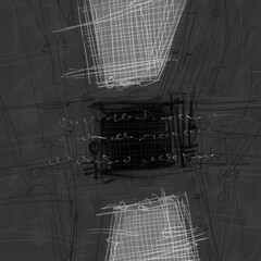 Abstract image for printing. Picture for modern interiors. The picture is painted by hand on a tablet. © neurostructure