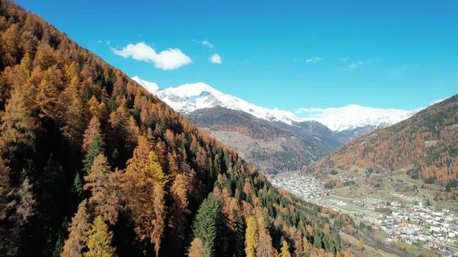 montagna autunno Val di Sole val di pejo drone 
