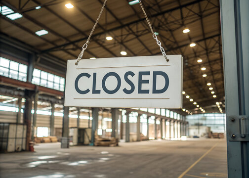Closed Sign Warehouse | Hanging Closed Sign Industrial Factory Announcement