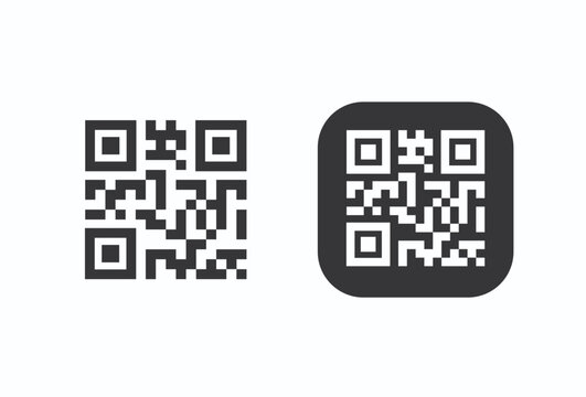 Qr code vector black color set. Vector QR code sample for smartphone scanning isolated on white. Scanning payment