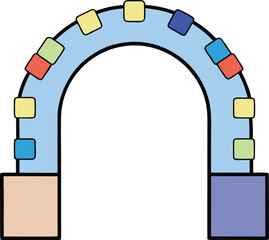 Pixel Art Neon Arch Product Showcase Ecommerce Promotion,