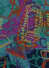 Obraz premium Abstract image for printing. Picture for modern interiors. The picture is painted by hand on a tablet.