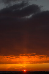 Fototapeta premium Sunrise sky, beautiful celestial landscape