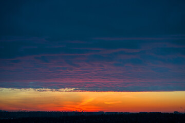 Sunrise sky, beautiful celestial landscape