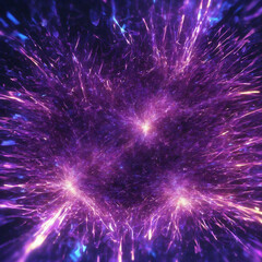 Obraz premium Explosive Data Node Burst Digital Fragmentation Chaos