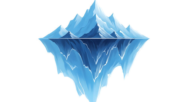 Iceberg with Reflection on Background graphic isolated on a transparent background