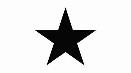 Obraz premium A black star symbol on a white background