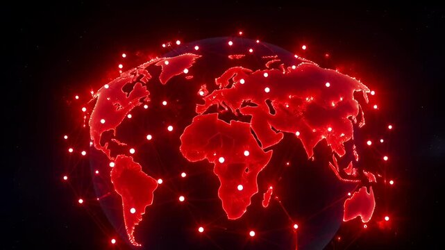 Global cyber attack world map