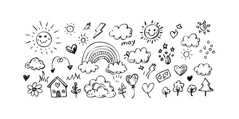 Diverse collection of intricate and symbolic tattoo designs in black and white Vector