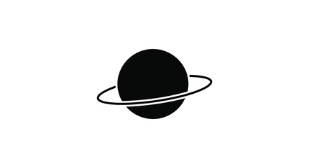 A minimalist depiction of saturn showcasing the planet and its prominent rings against a white background high quality professional © VoDesign02