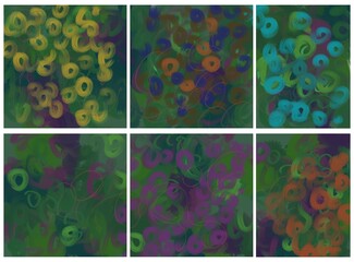 Abstract image for printing. Picture for modern interiors. The picture is painted by hand on a tablet. © neurostructure