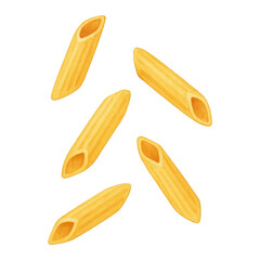 PNG Watercolor penne pasta illustration.