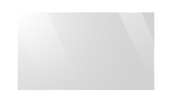 Realistic transparent clear glass panel sheet overlay with glossy shiny reflection screen for modern window tv and computer display