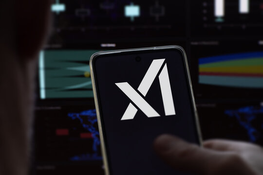 X AI logo on a application